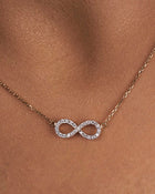 Infinity Studded Pendant Necklace